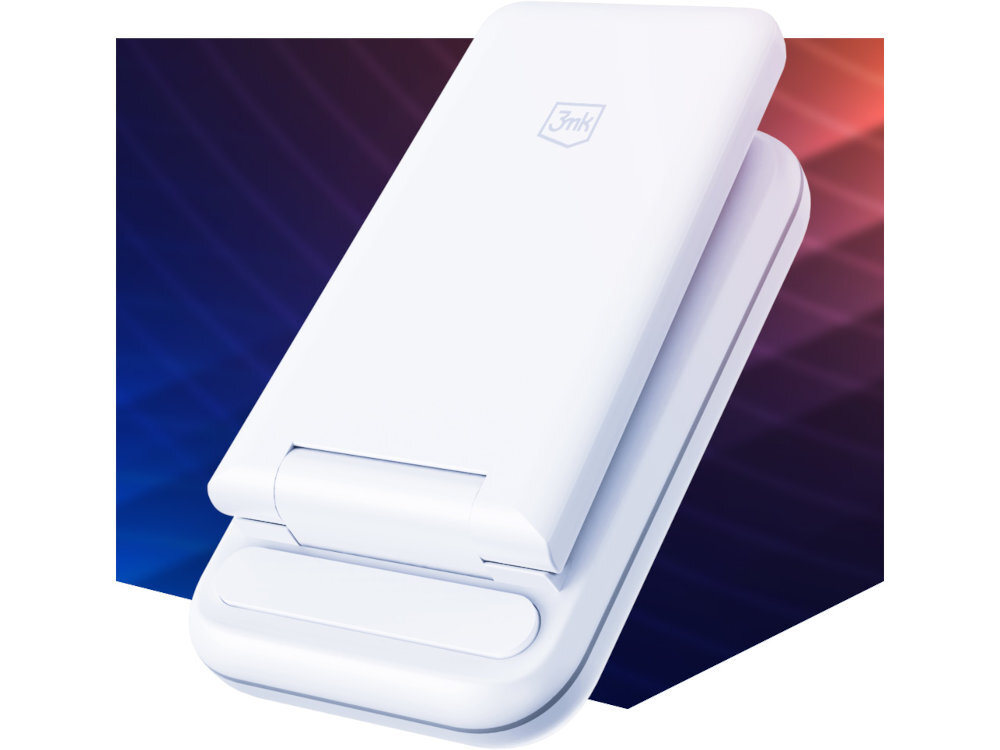 Ladowarka indukcyjna 3MK Hyper Wireless Charger 3w1 15W Bialy ochrona antyprzepieciowa wskaznik