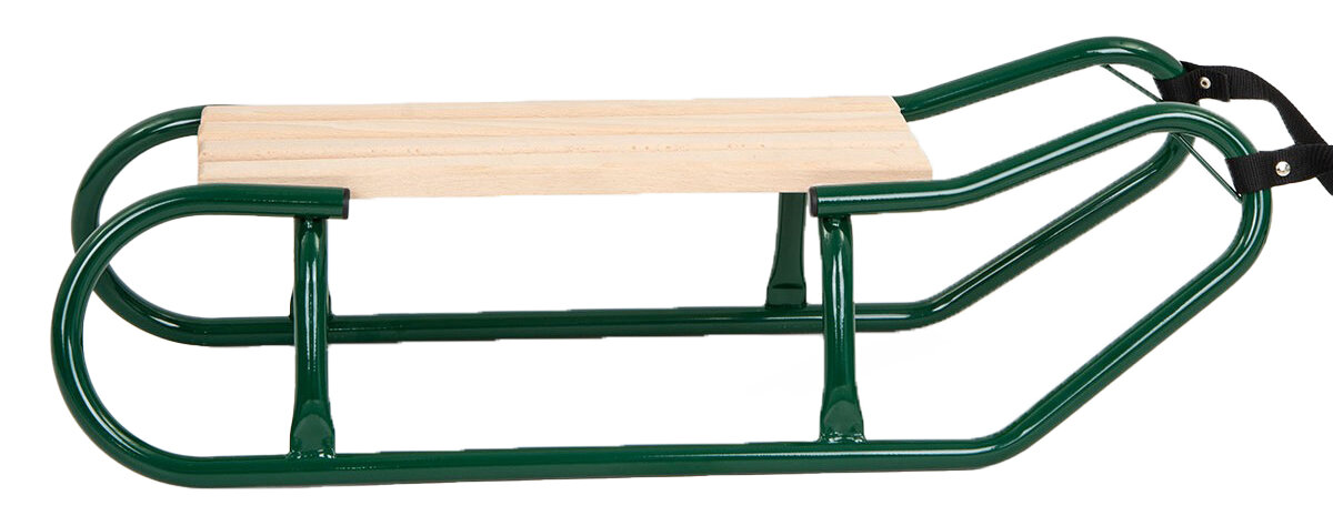 Sanki metalowe ENERO Kubuś zjazdy komfort deseczki siedzisko zabezpieczenie żywotność