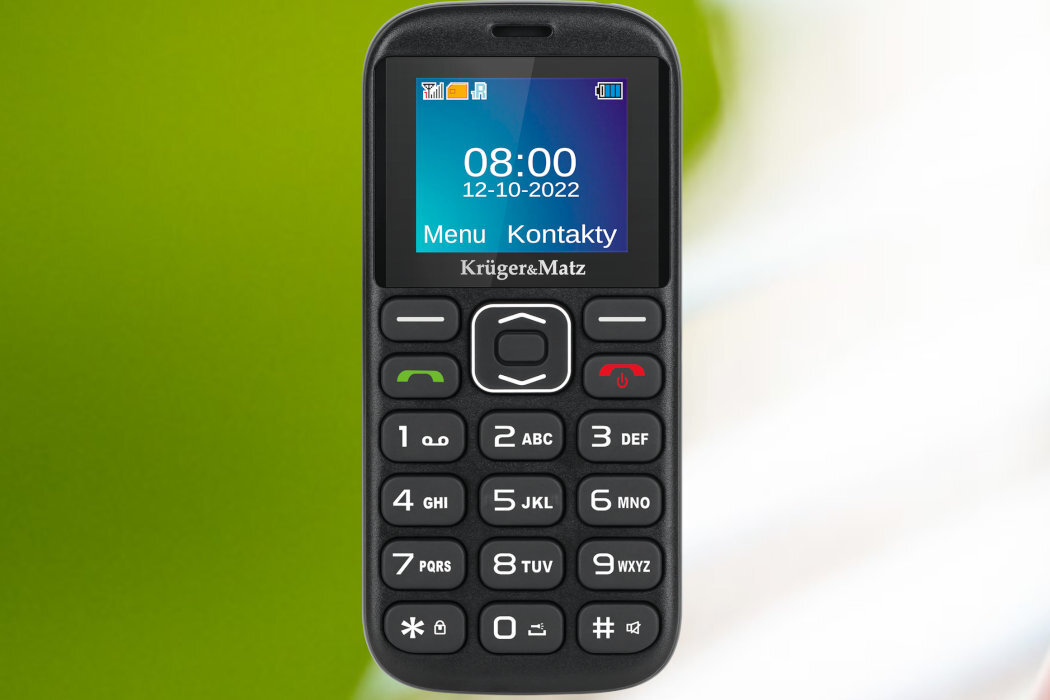 Telefon KRUGER&MATZ Simple 921 Czarny seniorzy pomoc sos prostota sim klawisze