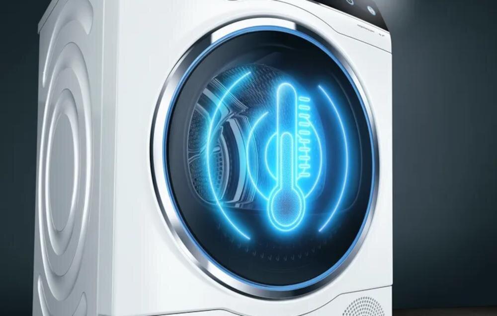 SIEMENS WT45HVEEPL sensor suszarka równomierne łagodne suszenie czujnik temperatura wilgoć wilgotność przesuszenie