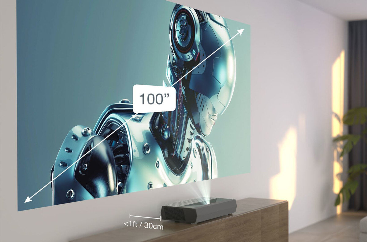 Projektor OPTOMA CinemaX D2 wyswietlanie wielkiego obrazu