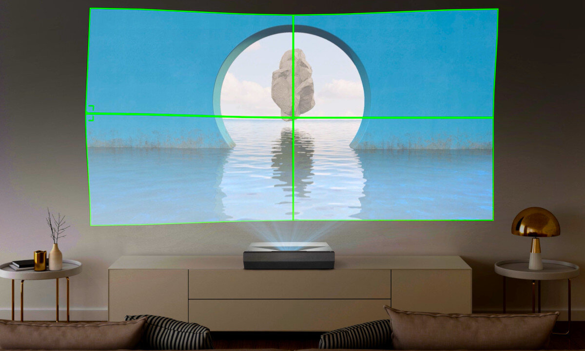 Projektor OPTOMA CinemaX D2 Smart korekcja obrazu
