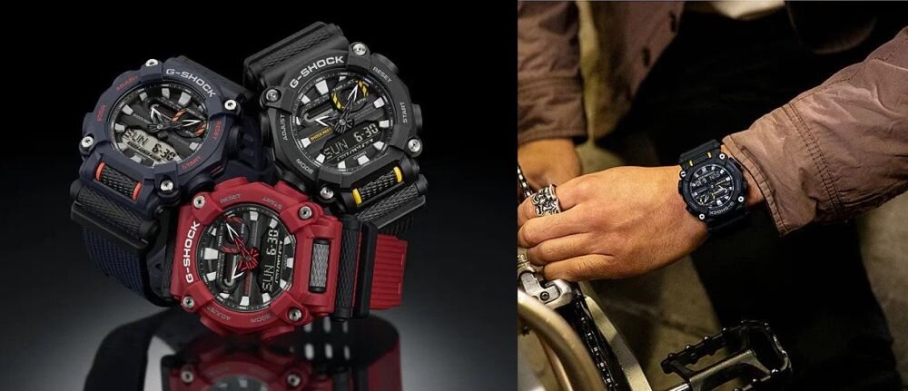 Zegarek sportowy CASIO G-SHOCK GA-900  ekran bateria czujniki zdrowie sport pasek ładowanie pojemność rozdzielczość łączność sterowanie krew puls rozmowy smartfon aplikacja 