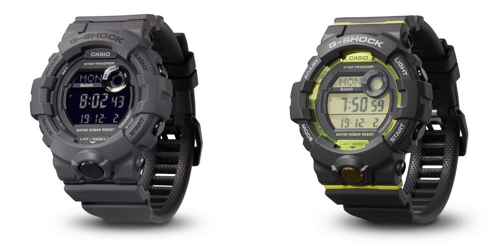 Zegarek sportowy CASIO G-Shock G-Squad GBD-800 ekran bateria czujniki zdrowie sport pasek ładowanie pojemność rozdzielczość łączność sterowanie krew puls rozmowy smartfon aplikacja