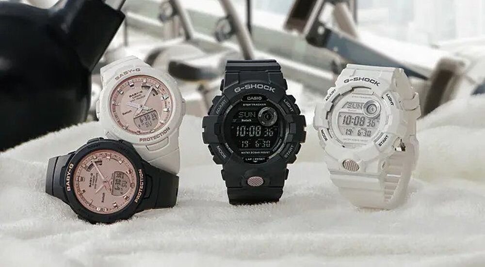 Zegarek sportowy CASIO G-Shock G-Squad GBD-800 ekran bateria czujniki zdrowie sport pasek ładowanie pojemność rozdzielczość łączność sterowanie krew puls rozmowy smartfon aplikacja