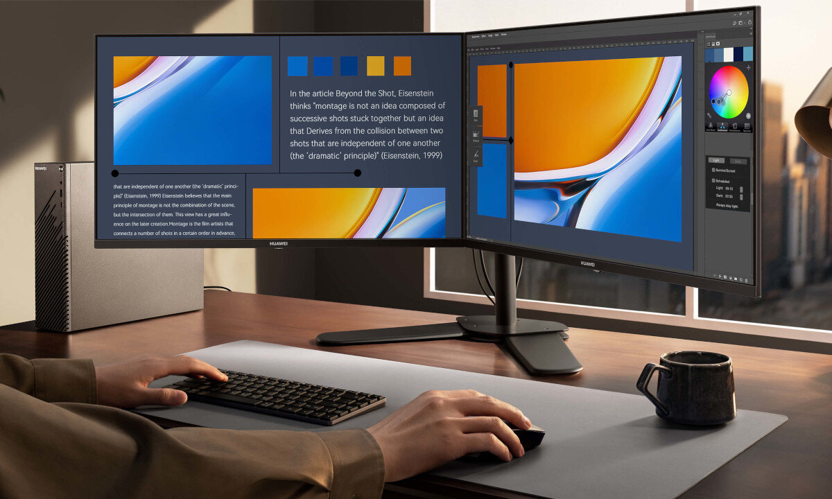 Monitor HUAWEI MateView SE swietne odwzorowanie kolorow