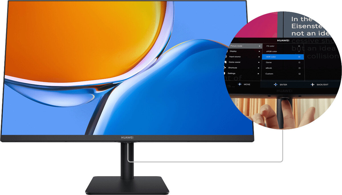 Monitor HUAWEI MateView SE gotowe tryby wyswietlnia