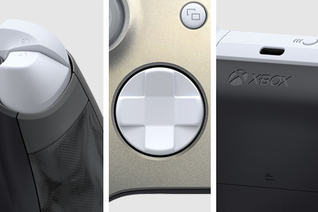Kontroler MICROSOFT XBOX Series X Lunar Shift gniazdo akcesoria aplikacja mapowanie dźwięk