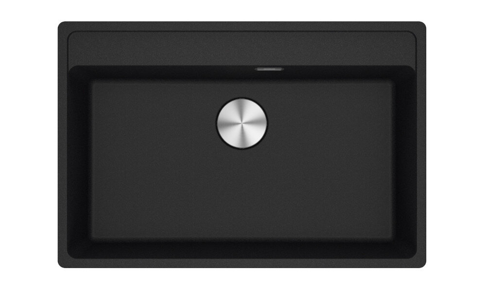 Zlewozmywak FRANKE Maris MRG 610-72 114.0661.769 Onyx widok na zlew z góry odporność na plamy trwałość kwarc fragranite wytrzymałość