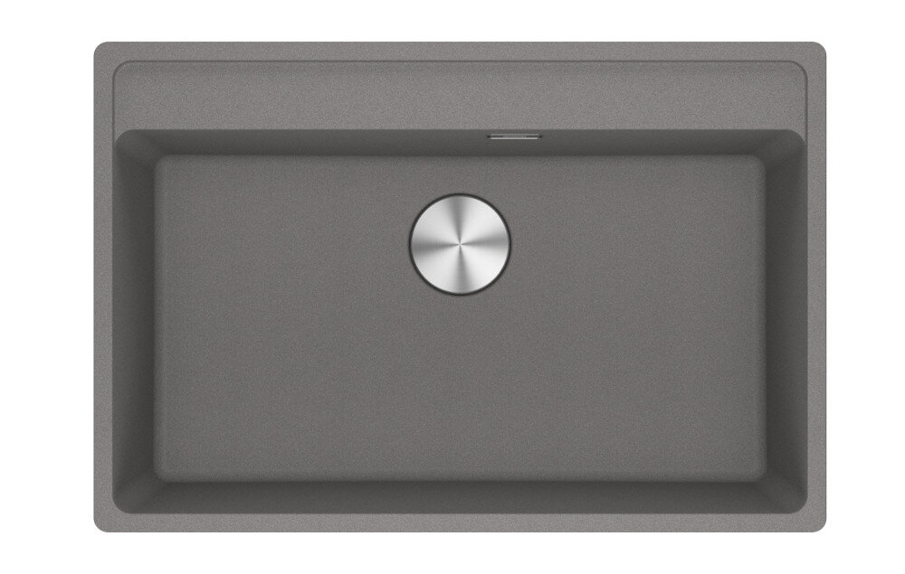 Zlewozmywak FRANKE Maris MRG 610-72 114.0661.770 Kamienny szary widok na zlew z góry odporność na plamy trwałość kwarc fragranite wytrzymałość