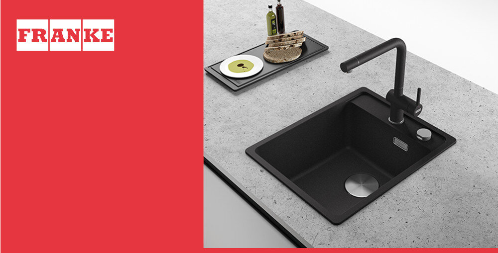 Zlewozmywak FRANKE Maris MRG 610-37 114.0661.776 Onyx wygląd design tło prezentacja wizualizacja