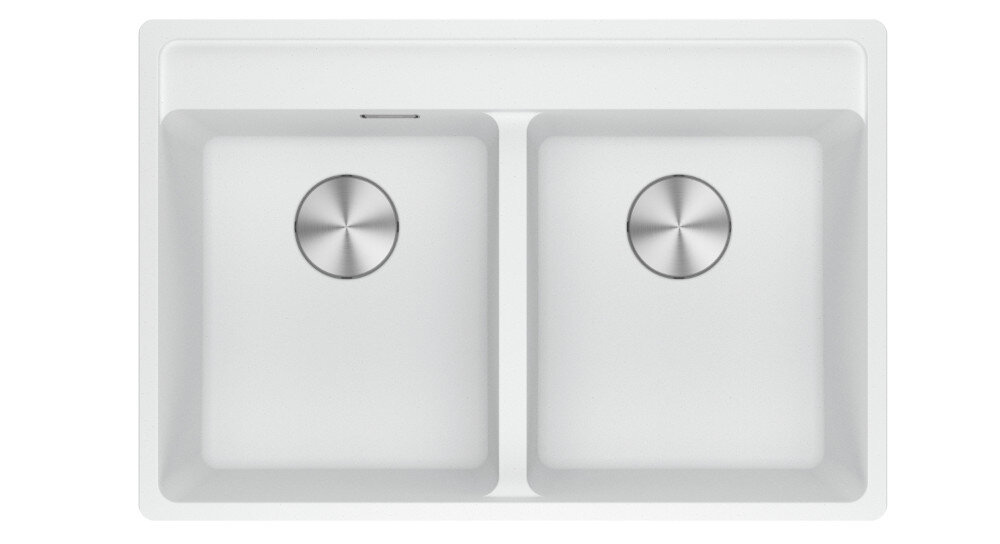 Zlewozmywak FRANKE Maris MRG 620-35-35 114.0661.785 Biały polarny widok na zlew z góry odporność na plamy trwałość kwarc fragranite wytrzymałość