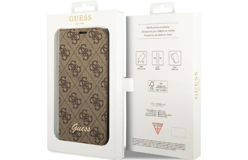 Etui GUESS 4G Vintage Gold Logo do Apple iPhone 14 Pro Max  luksus wytrzymałość marka elegancja styl wyrafinowanie