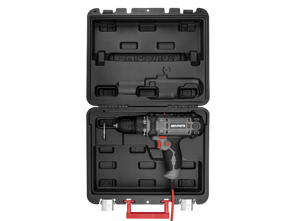 Wiertarko-wkrętarka GRAPHITE 58G793 w zestawie dwustronny bit walizka transportowa instrukcja obsługi w języku polskim karta gwarancyjna