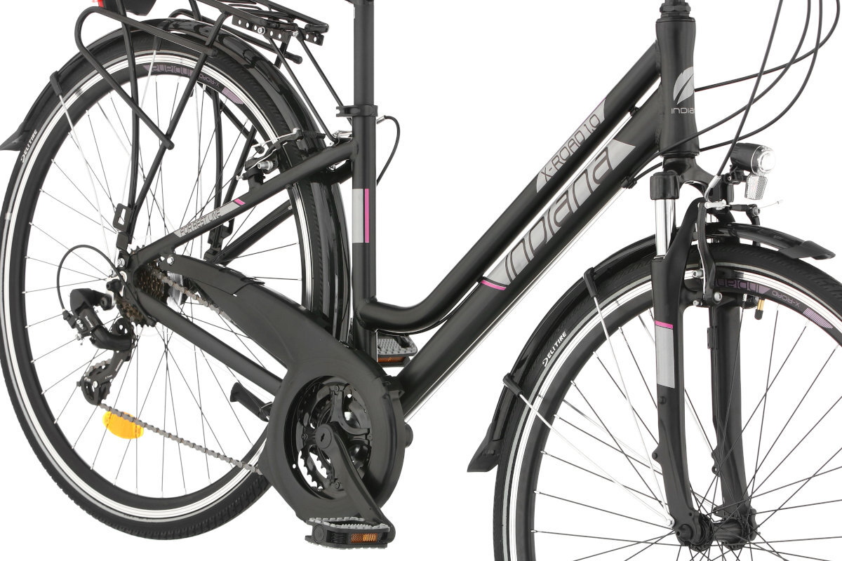 INDIANA XRoad 1.0 D19 28 cali damski Czarnofioletowy Rower