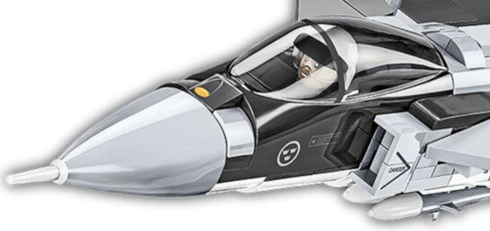 Klocki plastikowe COBI Armed Forces Saab Jas 39 Gripen E COBI-5820 480 klocków konstrukcyjnych COBI wydany na licencji koncernu zbrojeniowego 
					SAAB w barwach sił powietrznych szwecji starannie zaprojektowany w modelarskiej skali 1:48
					nadruki wysokiej jakości korpus pilota, który można umieścić w otwieranym kokpicie klockowa podstawka ekspozycyjna z tabliczką zawierającą nazwę zestawu i flagę państwową Szwecji