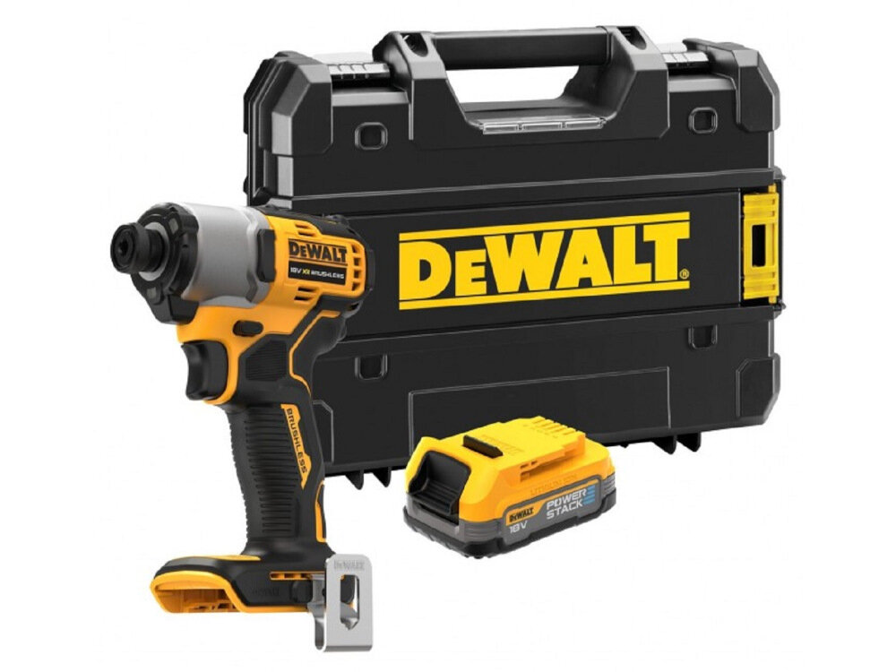 Zakrętarka udarowa DEWALT DCF840E1T akumulator zaczep do paska walizka narzędziowa instrukcja obsługi w języku polskim karta gwarancyjna