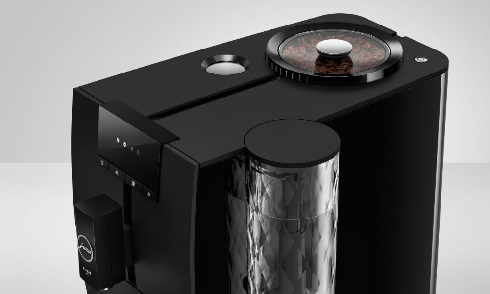 Ekspres JURA 4 Full Metropolitan Black (EB) design wyglad prezentacja Minimalistyczny kształt latwa obsluga inspiracja wzor detale matowe panele