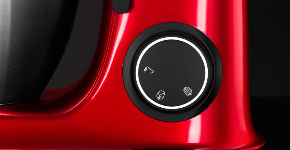 Robot kuchenny planetarny ZEEGMA Planeet Chef Czerwony (2200W) Podświetlane diody zasilania funkcję praktyczną ułatwienie obsługi czytelnosć intuicyjność działania praktyczne funkcje przemyślana konstrukcja funkcjonalne rozwiązania potrzeby każdej kuchni  