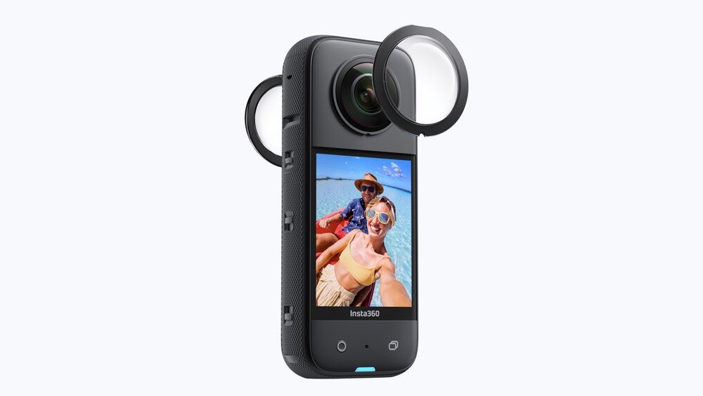 Osłona soczewek INSTA 360 X3 Sticky Lens Guards sport montaż nagrywanie stabilizacja montaż edycja filtry ostrość śledzenie tryby bateria akumulator zasilanie ładowanie rozdzielczość filmy obudowa odporność wielkość łączność sterowanie