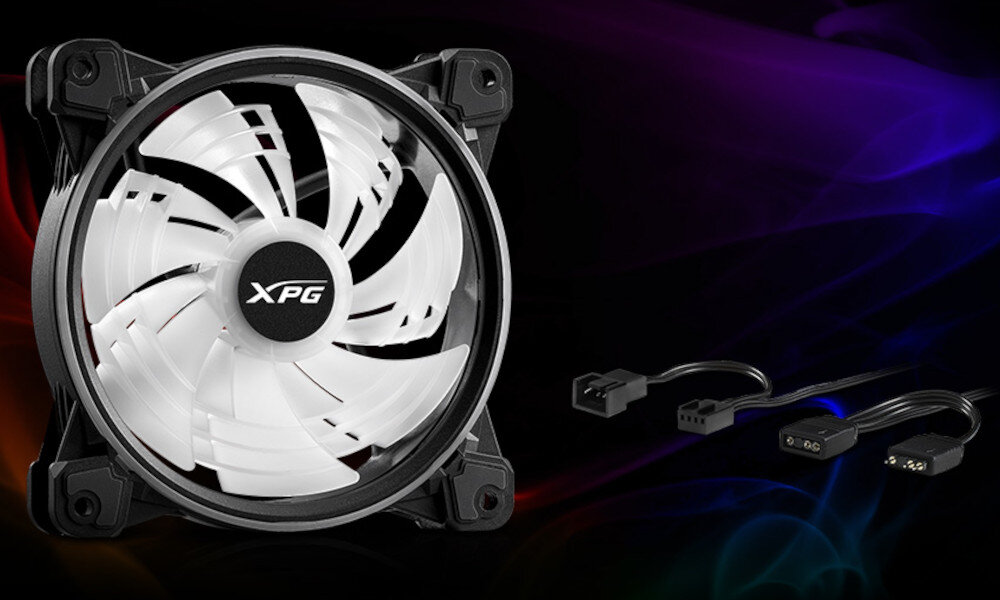 Wentylator XPG Hurricane 120 ARGB PWM podłączenie kontrola monitorowanie