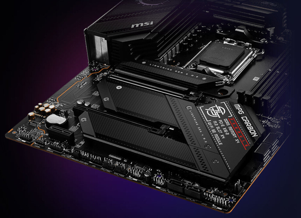 Płyta główna MSI MPG B650 Carbon Wi-Fi radiator chłodzenie dual-channel