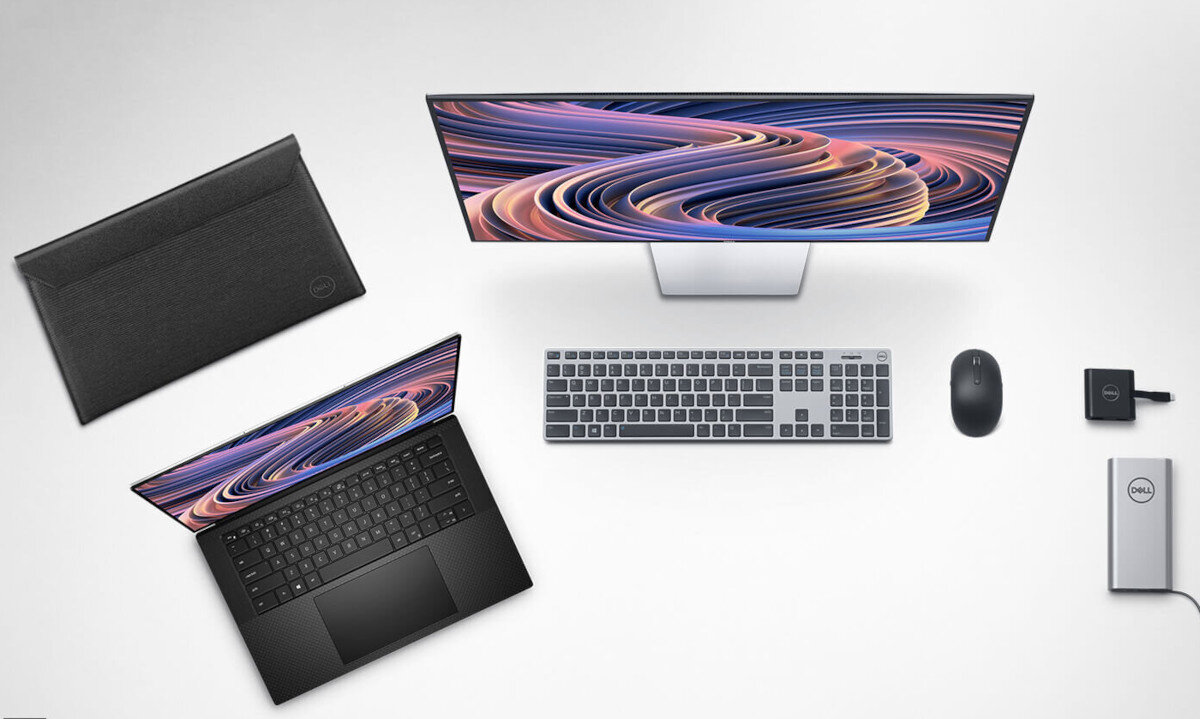 Laptop DELL XPS 9520-3714 porty złącza Thunderbolt klawiatura