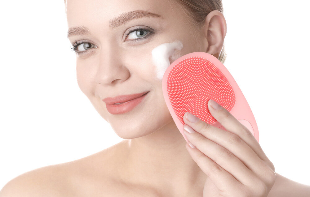 Szczoteczka soniczna do twarzy ANLAN 01-AJMY21-04A silikonowe wypustki