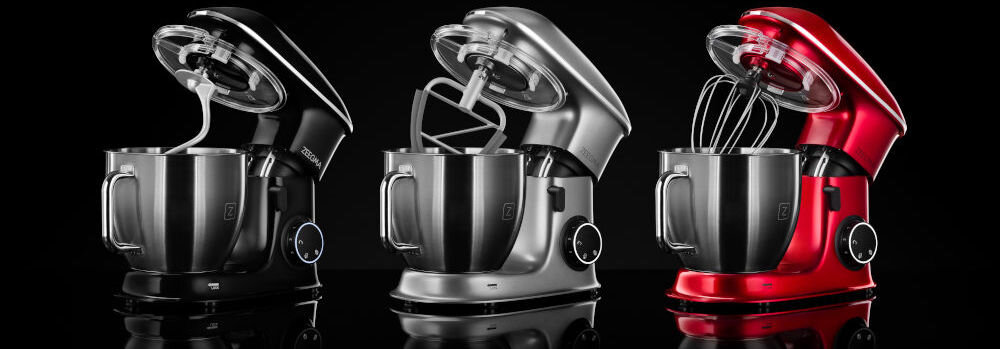 Robot kuchenny planetarny ZEEGMA Planeet Chef (2200W) akcesoria miska możliwość mycia w zmywarce możliwość odchylenia ramienia robota łatwe odłączanie misy dotarcie do trudno dostępnych miejsc dokładne wyczyszczenie