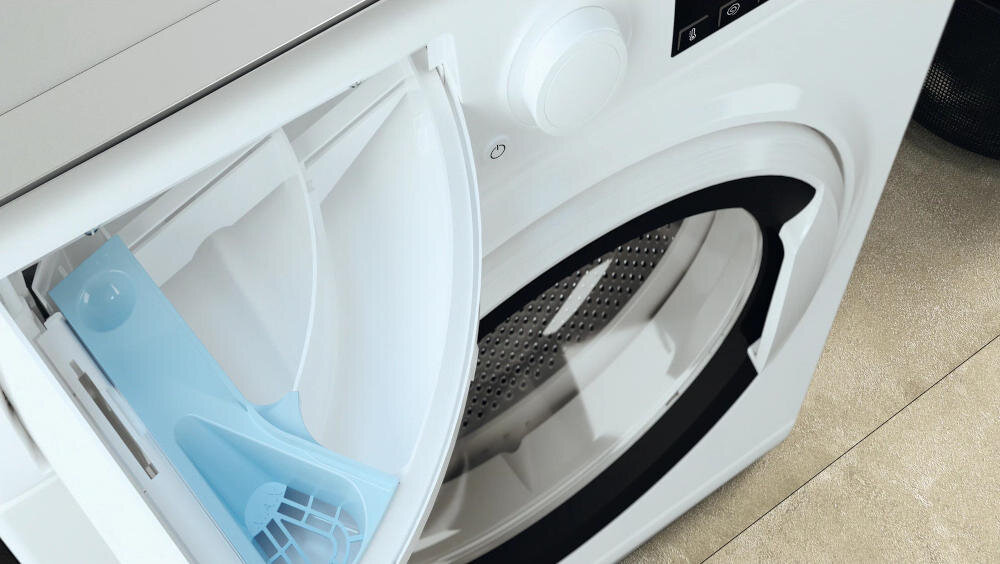 WHIRLPOOL WRBSS 6215 W EU miejsce detergent szuflada płyn proszek