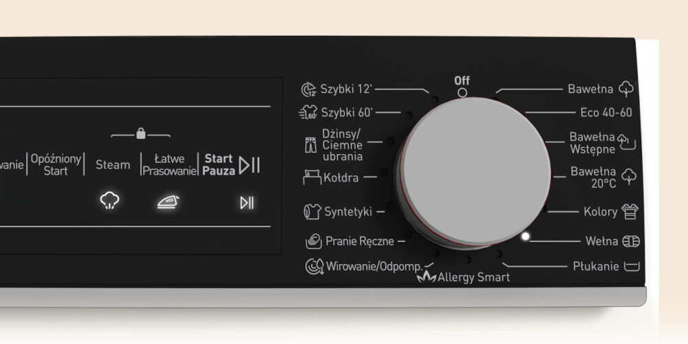 PRALKA SHARP ES-NFB612CWB-PL automatyczne programy cykl szybki odświeżanie