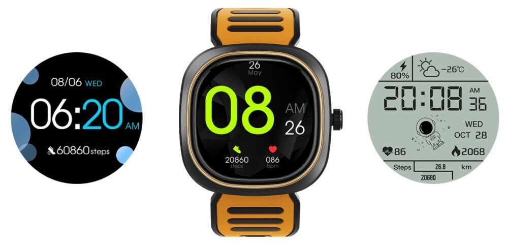 Smartwatch DOOGEE D11 ekran bateria czujniki zdrowie sport pasek ładowanie pojemność rozdzielczość łączność sterowanie krew puls rozmowy smartfon aplikacja