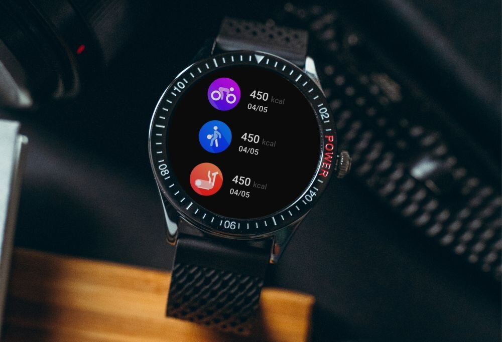 Smartwatch VECTOR SMART Stylish  ekran bateria czujniki zdrowie sport pasek ładowanie pojemność rozdzielczość łączność sterowanie krew puls rozmowy smartfon aplikacja 