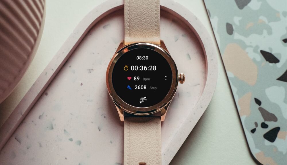 Smartwatch VECTOR SMART Stylish  ekran bateria czujniki zdrowie sport pasek ładowanie pojemność rozdzielczość łączność sterowanie krew puls rozmowy smartfon aplikacja 