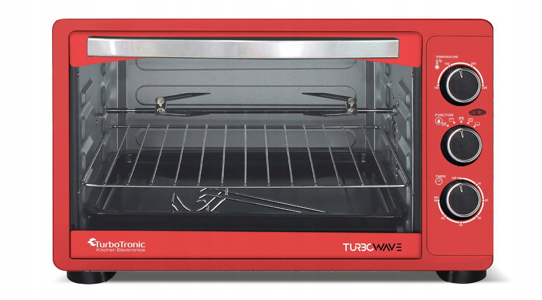 Piekarnik TURBOTRONIC TT-EV23 Czerwony Ochrona przed poparzeniem