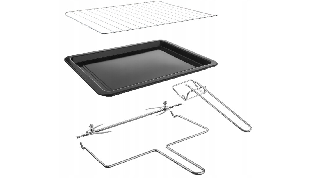 Piekarnik TURBOTRONIC TT-EV23 Czerwony zestaw akcesoria komplet wyposazenie