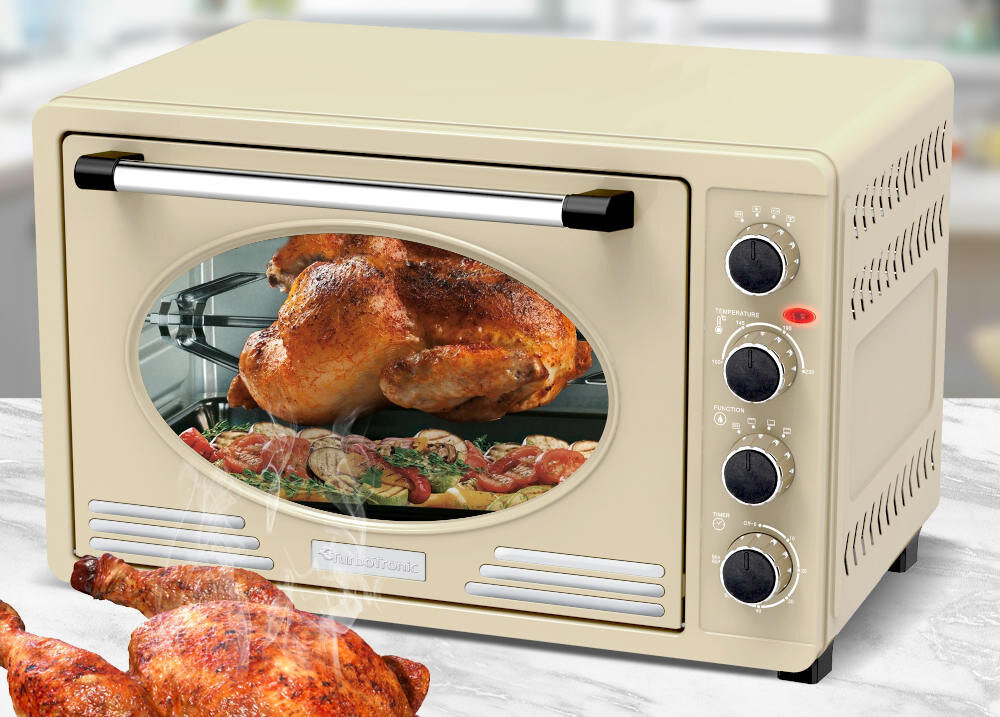 Piekarnik TURBOTRONIC TT-EV45R Retro Kremowy