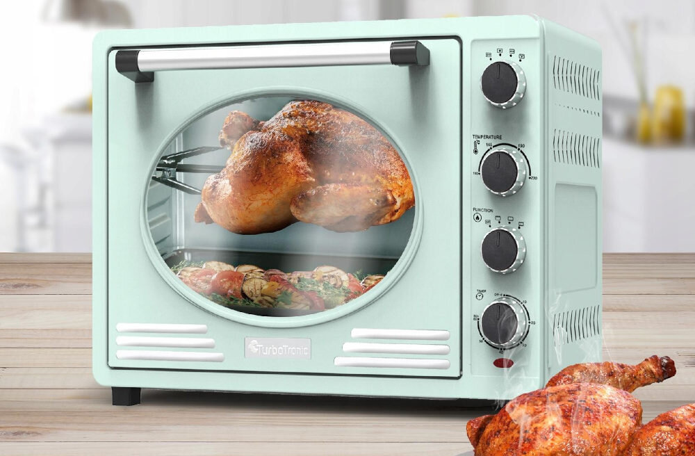 Piekarnik TURBOTRONIC Retro TT-EV35R mietowy