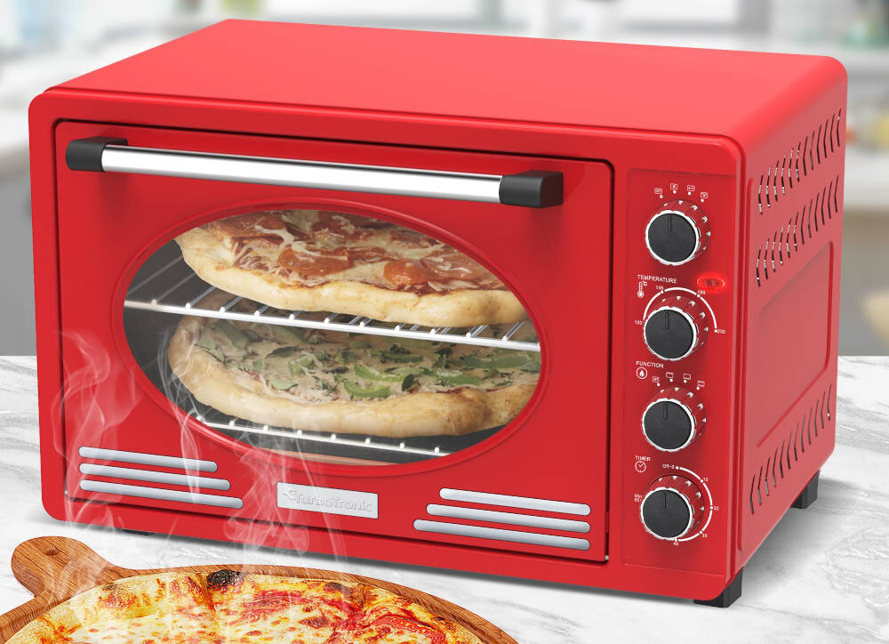 Piekarnik TURBOTRONIC TT-EV45R Retro Czerwony