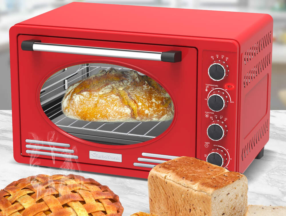 Piekarnik TURBOTRONIC TT-EV45R Retro Czerwony
