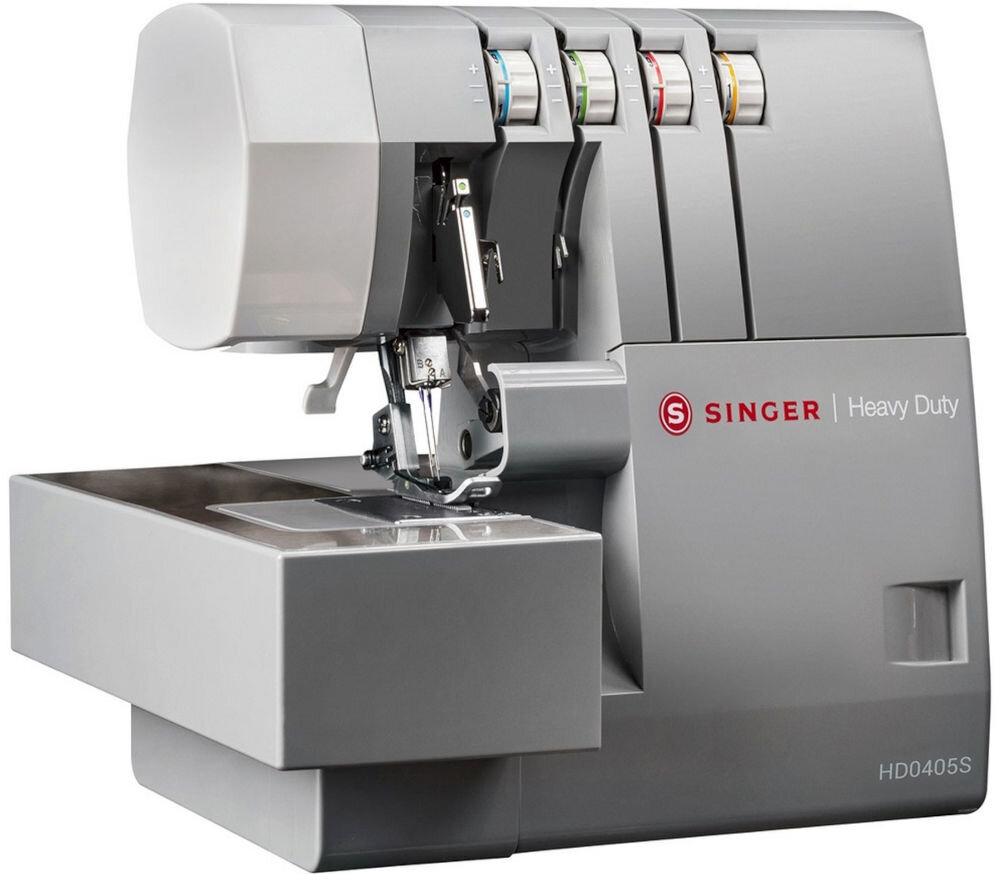 MASZYNA DO SZYCIA SINGER OVERLOCK HD0405S długość ściegu szerokość mereżka noże obcinające