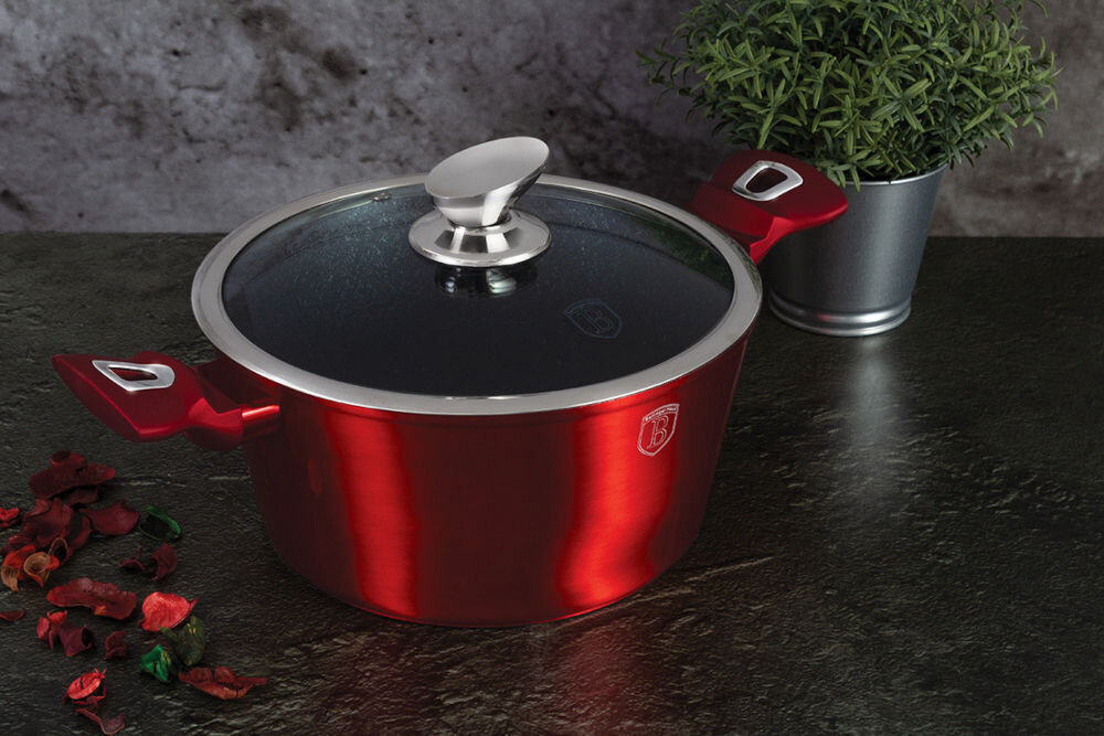 Zestaw garnkow BERLINGER HAUS BH-6779 (4 elementy) wygodne uchwyty komfort uzytkowanie solidne pokrywki aromat cieplo