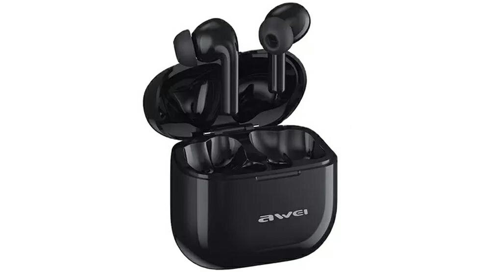 Słuchawki douszne AWEI T1 Pro Czarny design komfort lekkość dźwięk jakość wrażenia słuchowe ergonomia lekkość sport aktywność podróże czas pracy działanie akumulator