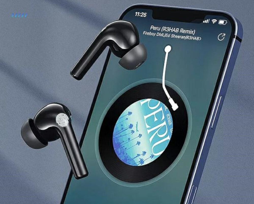 Słuchawki douszne AWEI T1 Pro Czarny design komfort lekkość dźwięk jakość wrażenia słuchowe ergonomia lekkość sport aktywność podróże czas pracy działanie akumulator