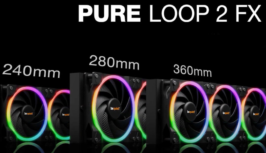 Chłodzenie wodne BE QUIET! Pure Loop 2 FX wydajność wentylator łopatki ARGB kolory powietrze ciśnienie ustawienia temperatura