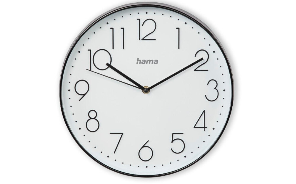 Zegar HAMA Elegance Bialo-czarny Mechanizm kwarcowy funkcjonalnosc