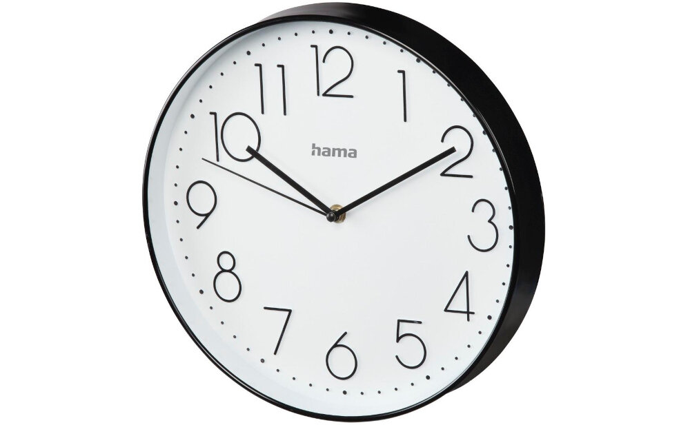 Zegar HAMA Elegance Bialo-czarny precyzja kolorystyka czas
