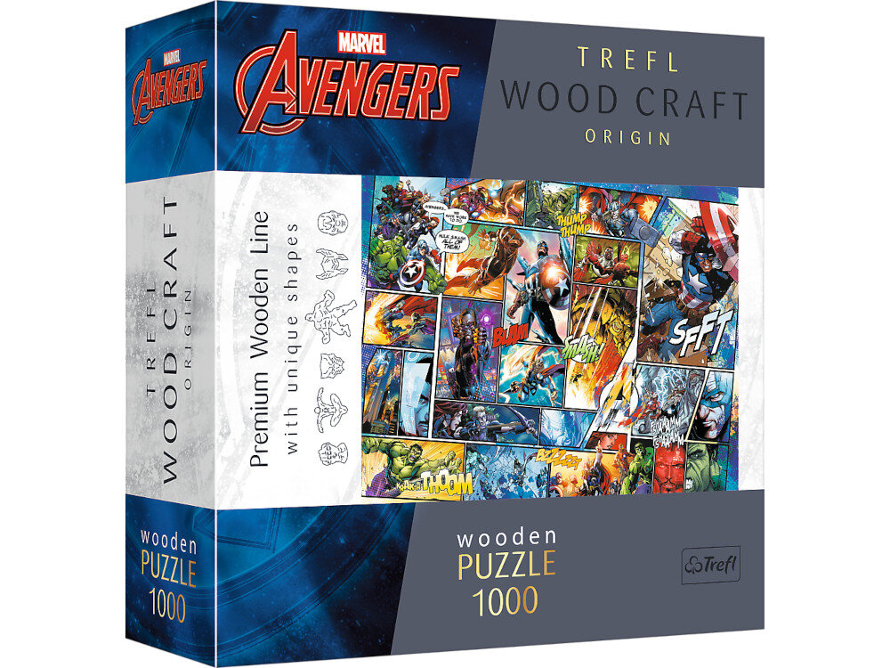 Puzzle TREFL Wood Craft Komiksowe Uniwersum Marvela 20165 (1000 elementow) ekologiczne przyjazne srodowisku