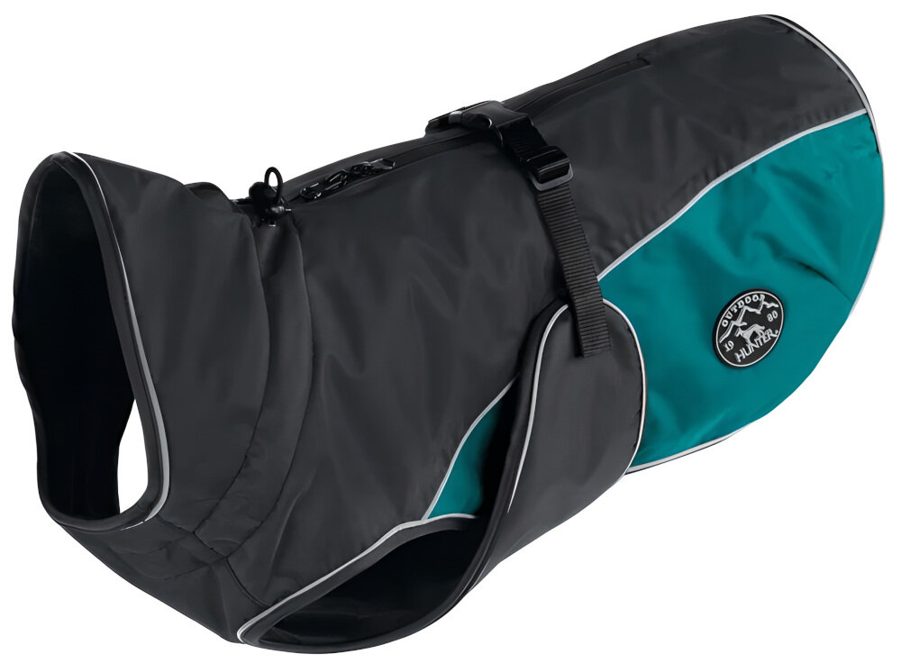 Kurtka dla psa HUNTER Uppsala Cozy 65445 (55 cm) Turkusowy Ochrona przed wiatrem Zewnętrzna warstwa z poliestru Odblaskowe elementy 
