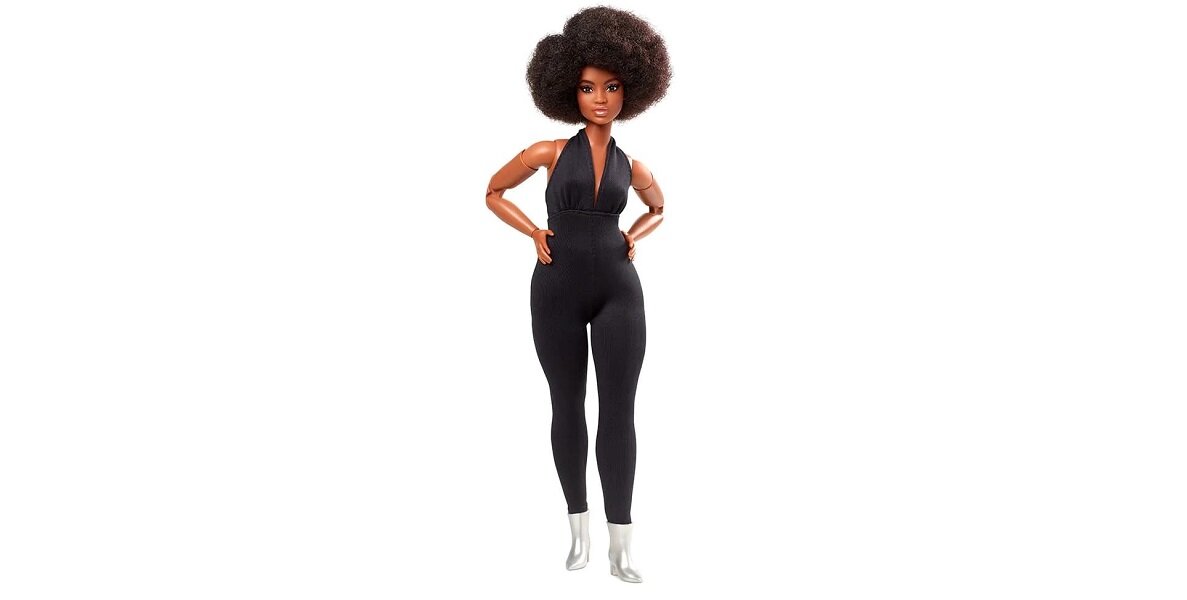 Lalka Barbie Signature Looks Krągła brunetka GTD91 afro moda prezent kreatywność detale fotografia stylistka ruchoma ciało wymiar